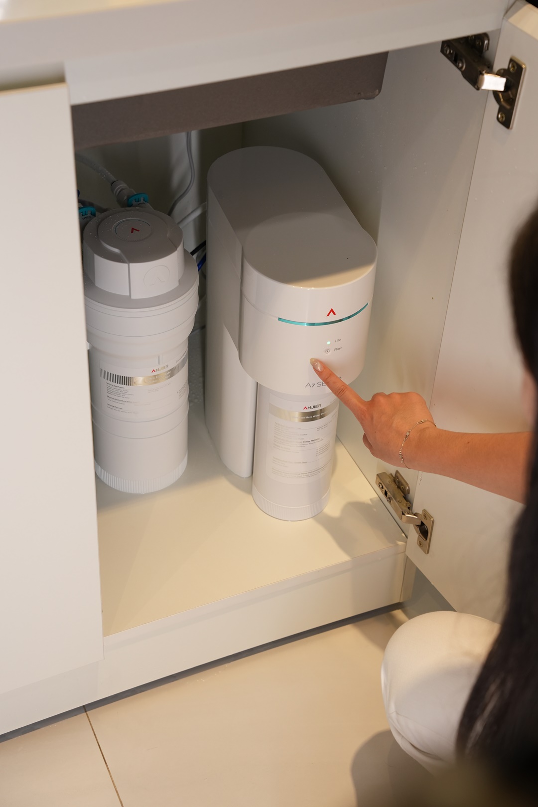 Máy lọc nước âm tủ bếp uống & rửa ANJIER A7 SE